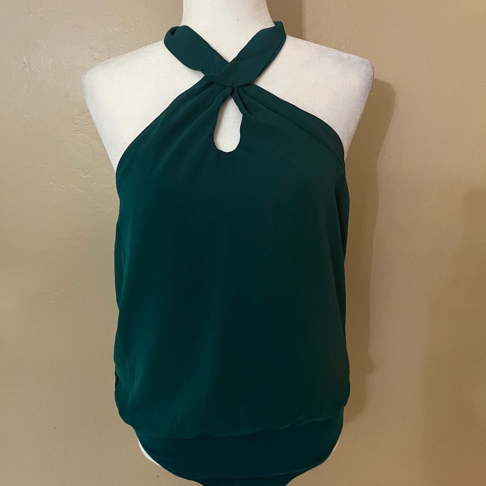 Maurice's Green Halter Neck Sleeveless Lined Bodysuit NWT Size Medium M